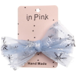 Резинка для волос 1шт «Pomp - Айви», микс 4 цвета( белый, пудровый, светло-голуб., светло-фиолет.), 12*9 см