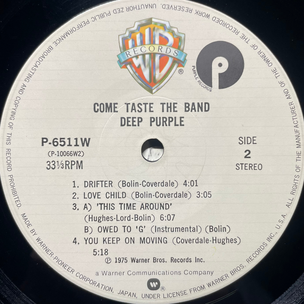 Deep Purple ‎– Come Taste The Band (Япония 1979г.)