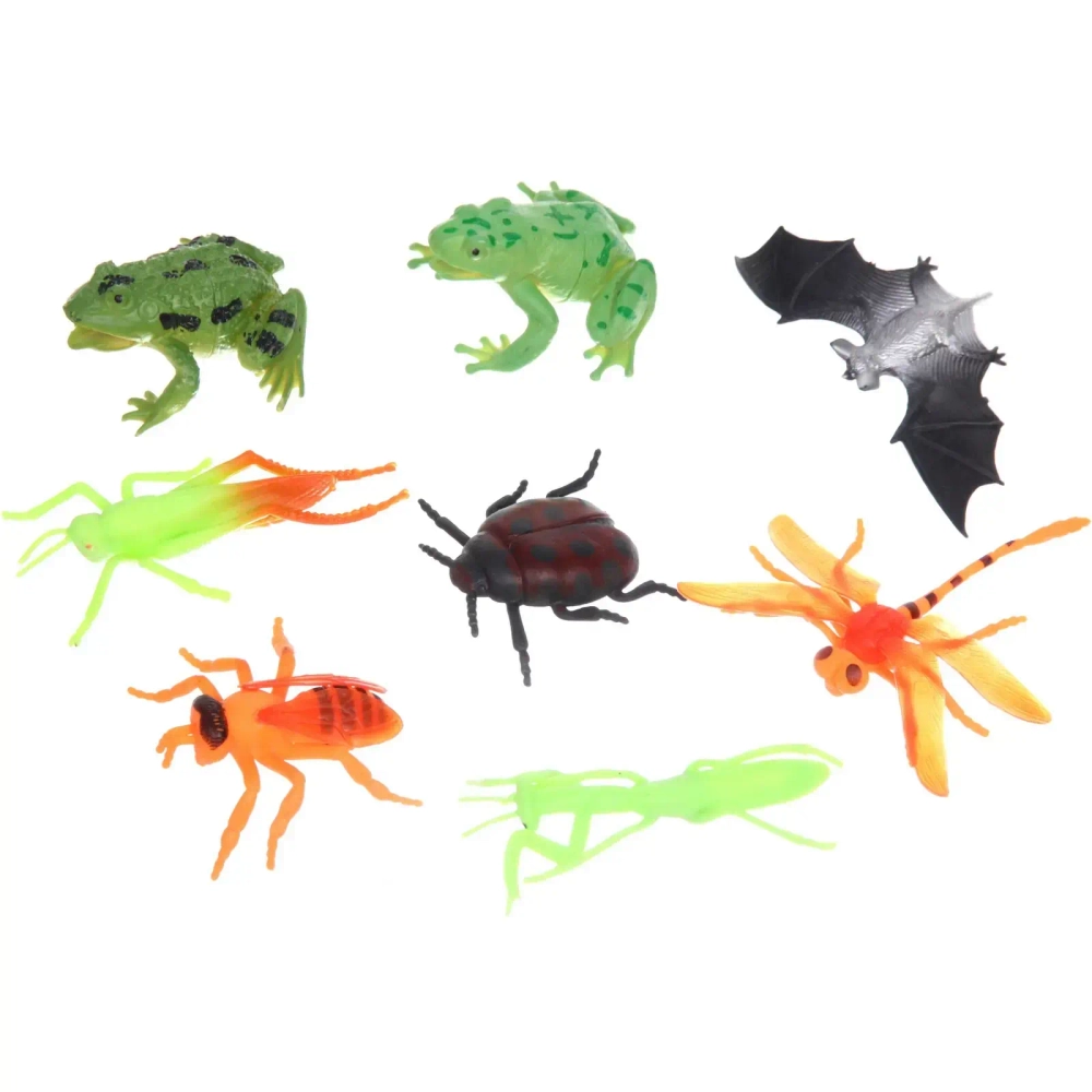 Набор животных «Лягушки и букашки», 8 предметов, 24*23*4.5 см