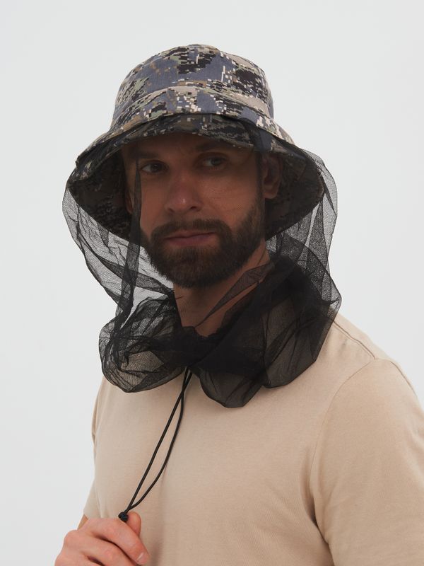 Панама-накомарник Трансформер ткань Смесовая цвет Лабиринт