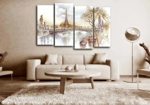 Модульная картина "Париж красками"