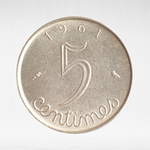 France, 5 Centimes 1961 - 5th Republic, XF