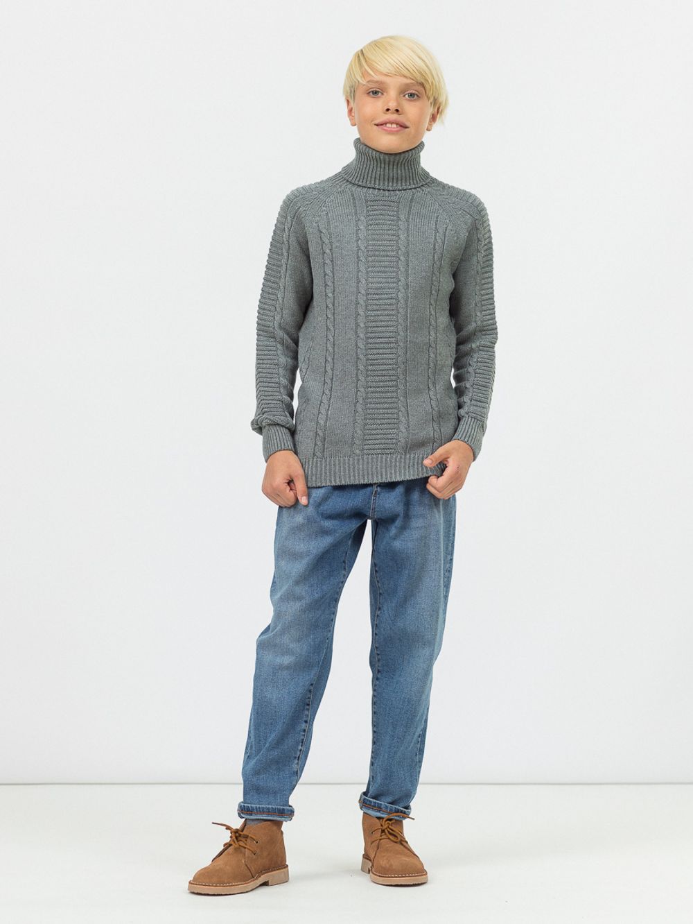 Джемпер для мальчика AT440 серый