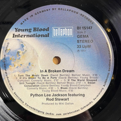 Винтажная виниловая пластинка LP Python Lee Jackson Featuring Rod Stewart In A Broken Dream (Germany 1978)