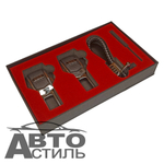 Заглушка ремня безопасности "АУДИ" НАБОР ( 2заглушки+брелок+отвертка)