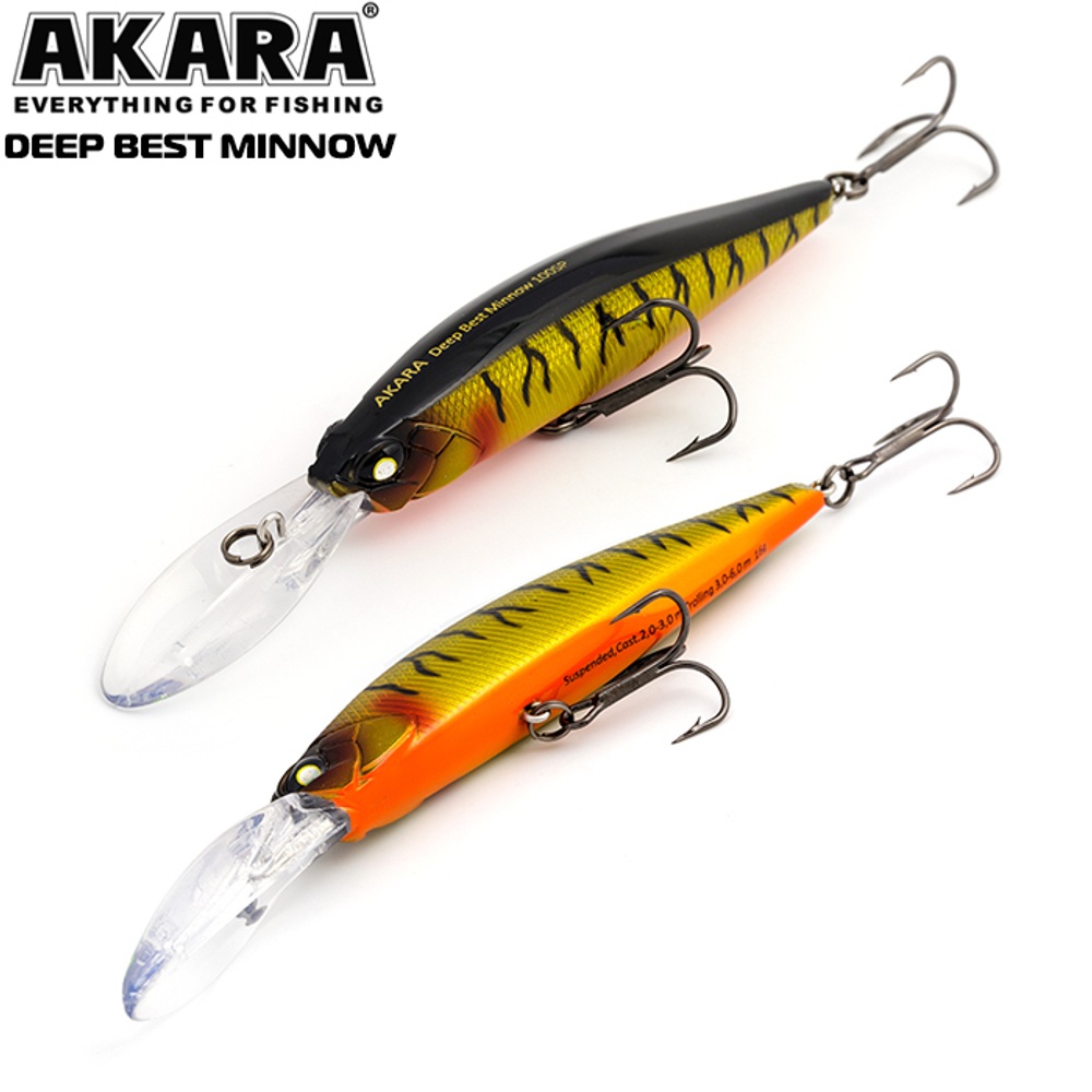 Воблер Akara Deep Best Minnow 100SP 16гр. (4/7 oz 3,9 in) A112