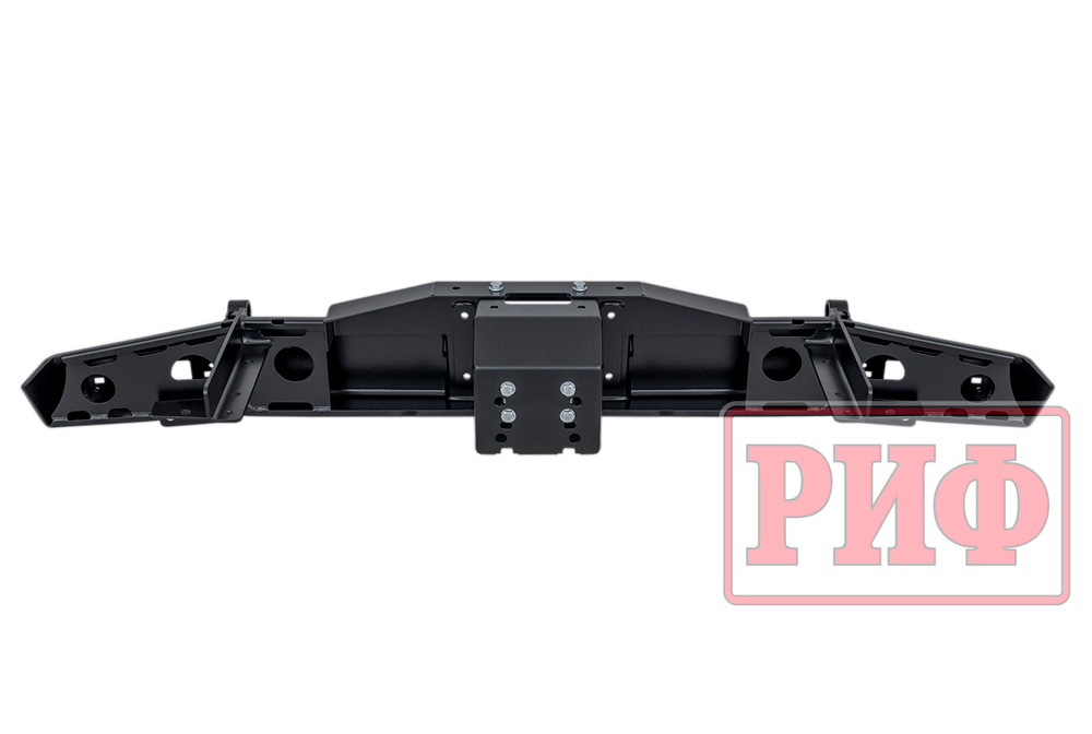 Бампер силовой задний УАЗ Хантер с площадкой под лебедку и фонарями, лифт 65 мм РИФ