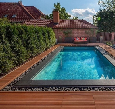 Строительство бассейна из нержавеющей стали, 32 квадратных метров, 8х4