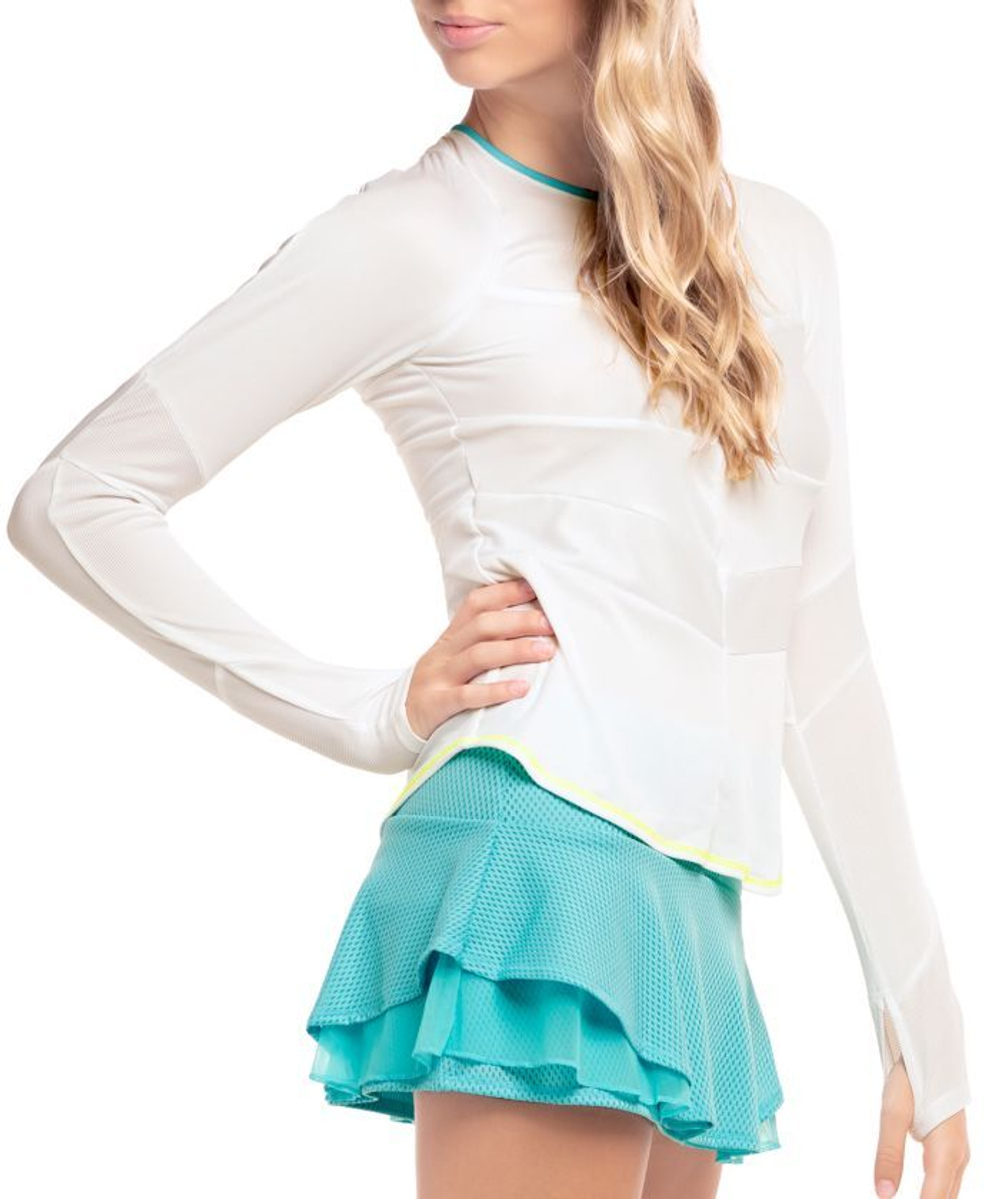 Женская теннисная футболкаLucky in Love Desert Vibes Reflect Long Sleeve - White