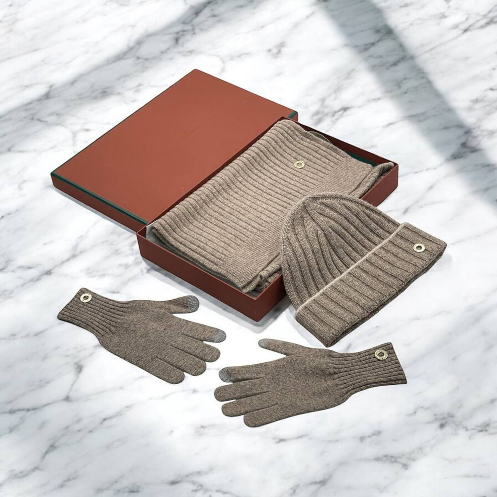 Комплект Loro Piana (шапка + перчатки + шарф)