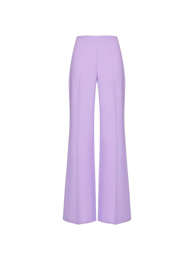 Брюки расклешенные из крепа