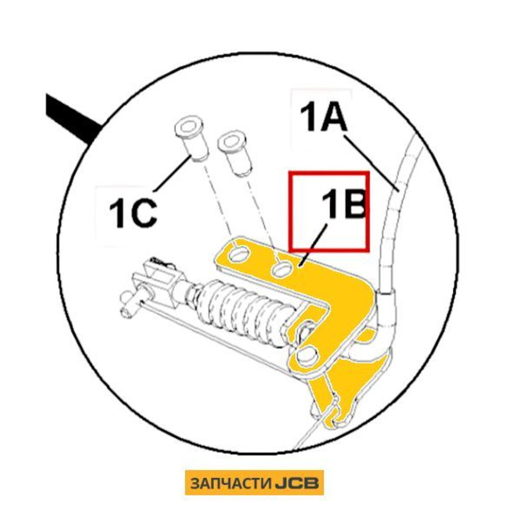 Кронштейн замка капота JCB 128/F7785