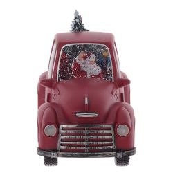 GAEM Изделие декоративное "Дед Мороз на машине" (подсвет, вьюга, муз, AA х3 н/п +USB, L28 W12,5 H17,5 см