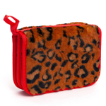 Пенал 2 отделения Alingar, искусственный мех, молния, 115 х 190 мм, "Леопард", леопардовые пятна
