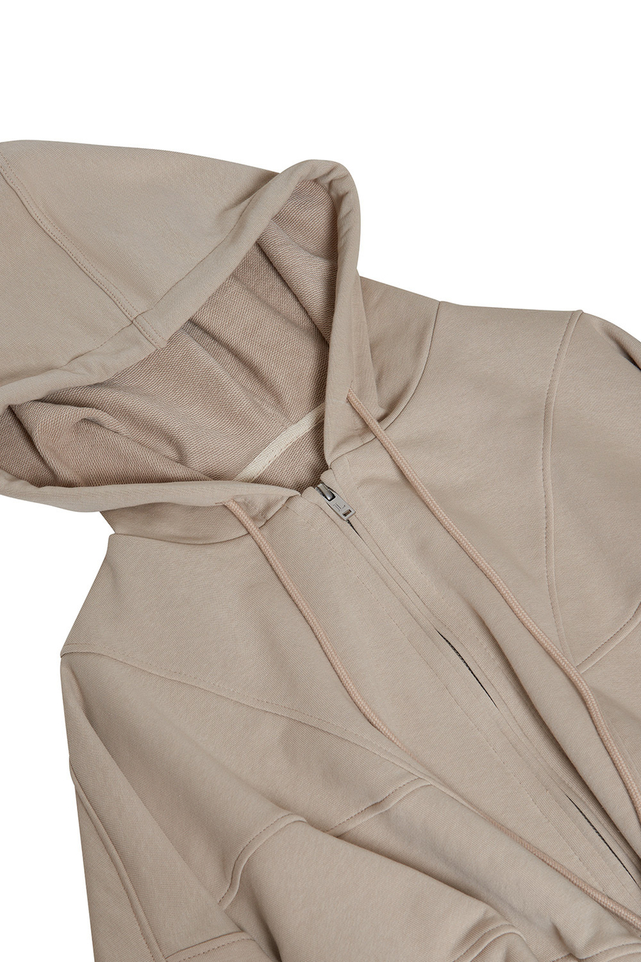 Толстовка с рельефными швами Крем