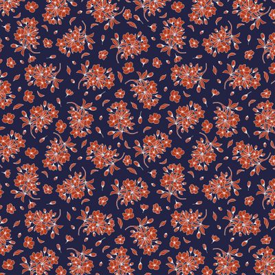 seamless pattern. Apple tree branch with flowers, leaves.