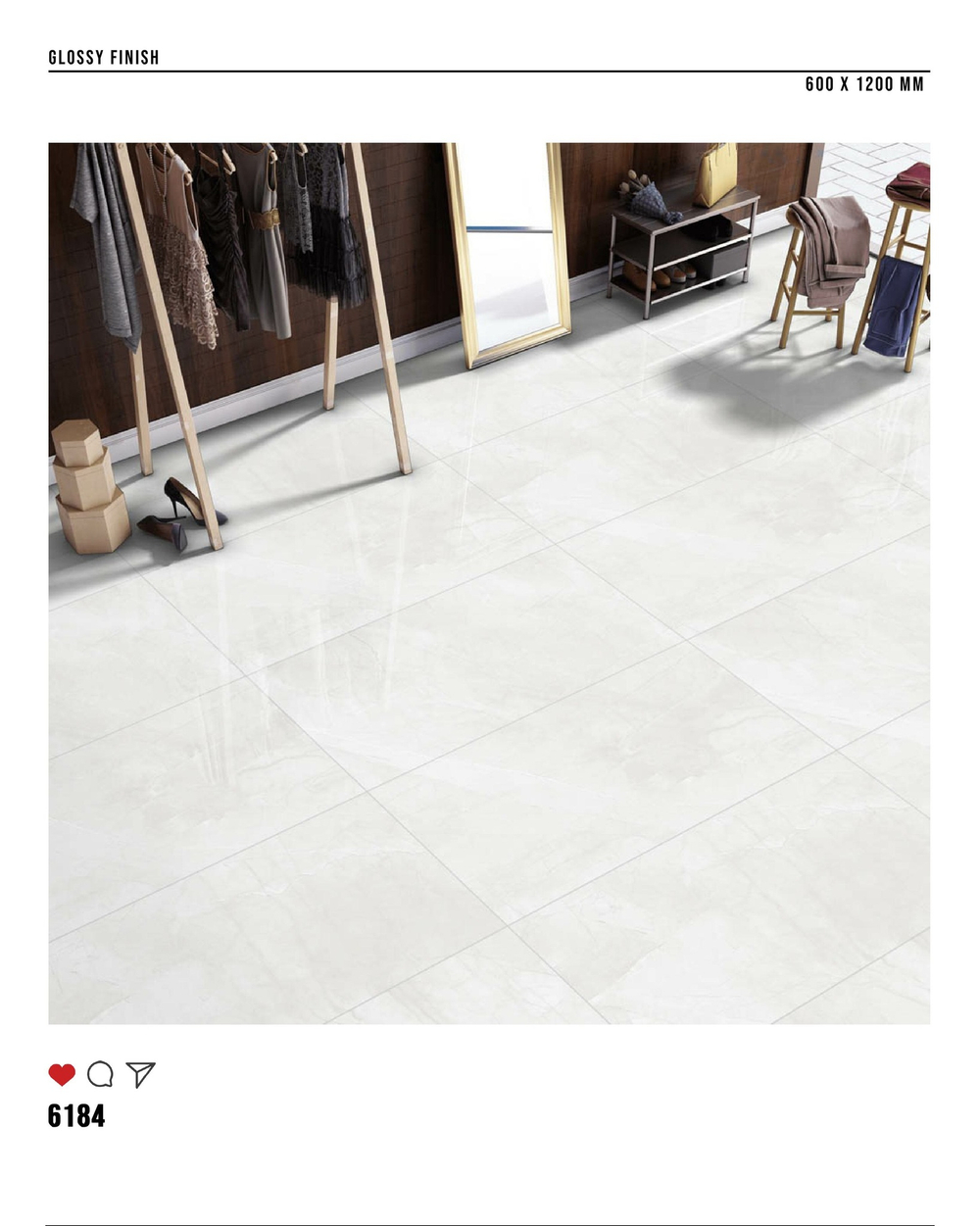 Керамогранит glossy №2 60х120, 6184