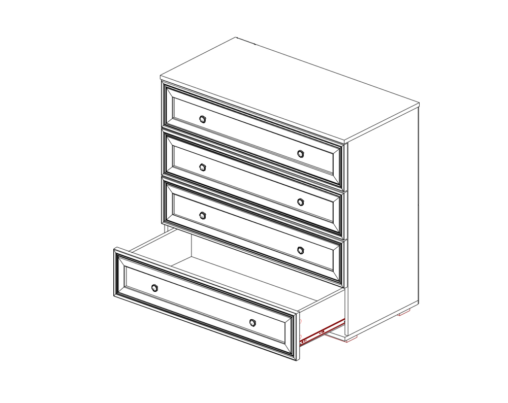 Комод классический РК-20 Ричард, Ясень анкор светлый