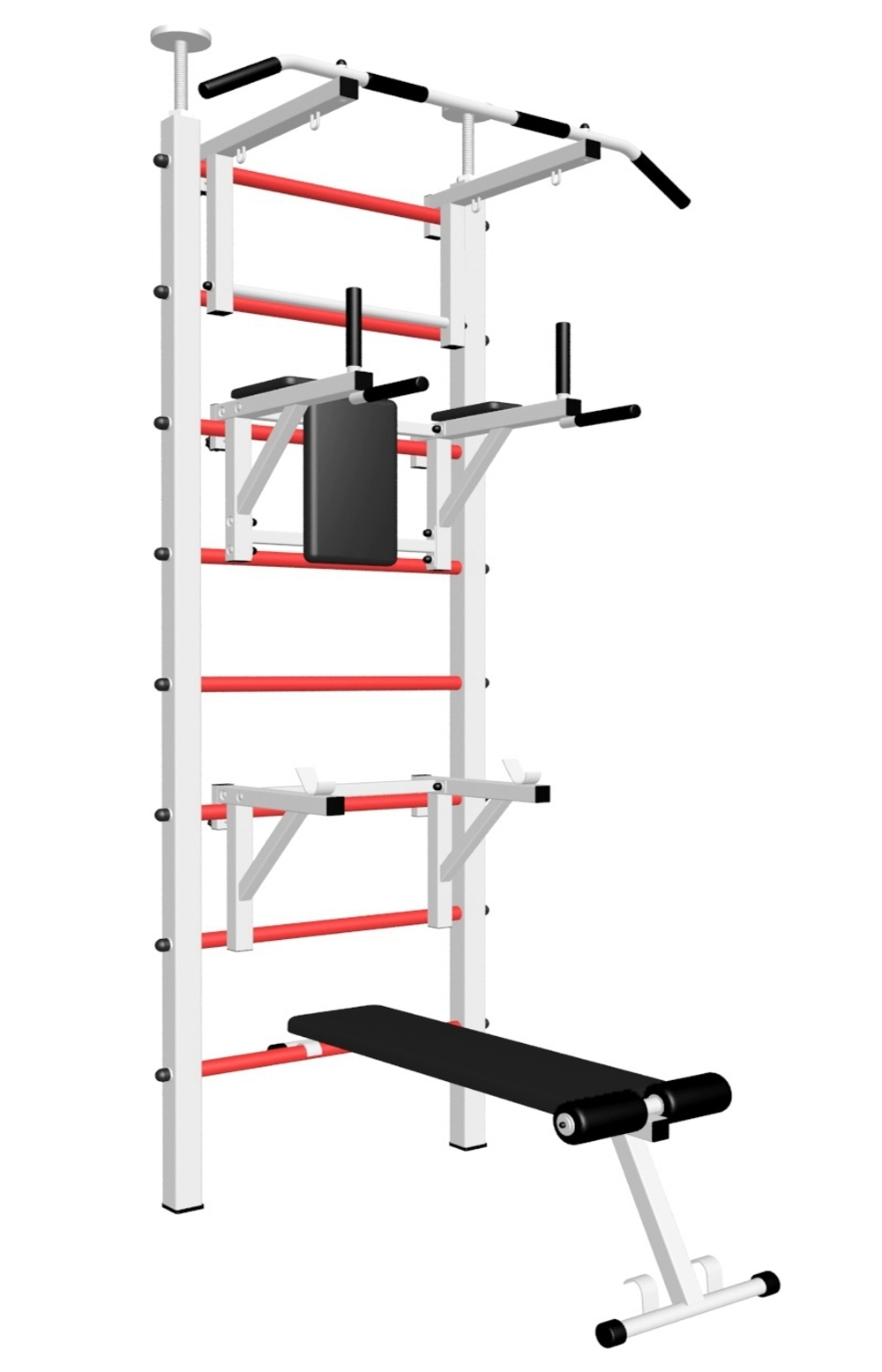 Шведская стенка Sv Sport враспор (Турник стандарт/Брусья/Стойка/Скамья)