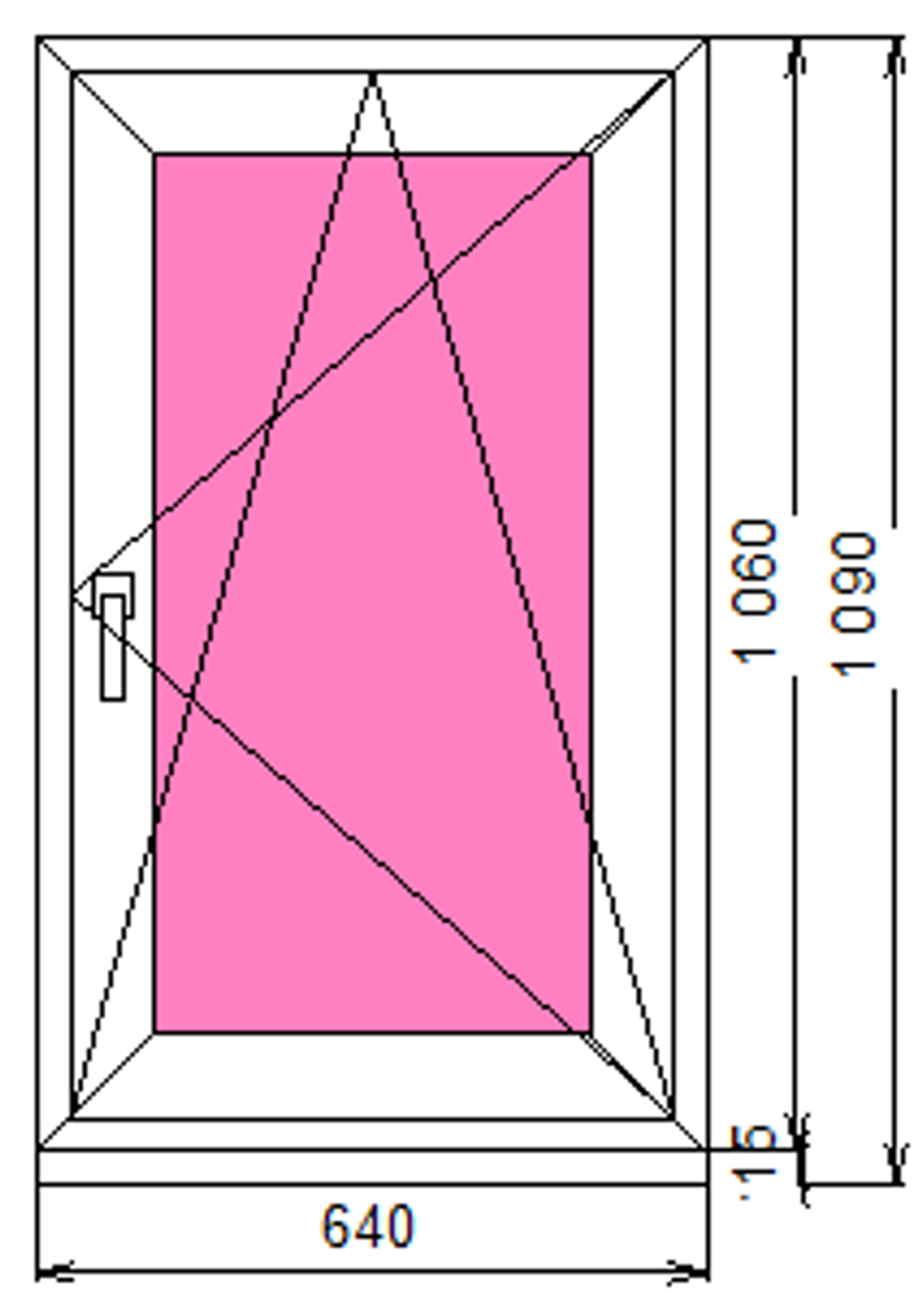 Пластиковое окно 1060 х 640 ТермА Эко