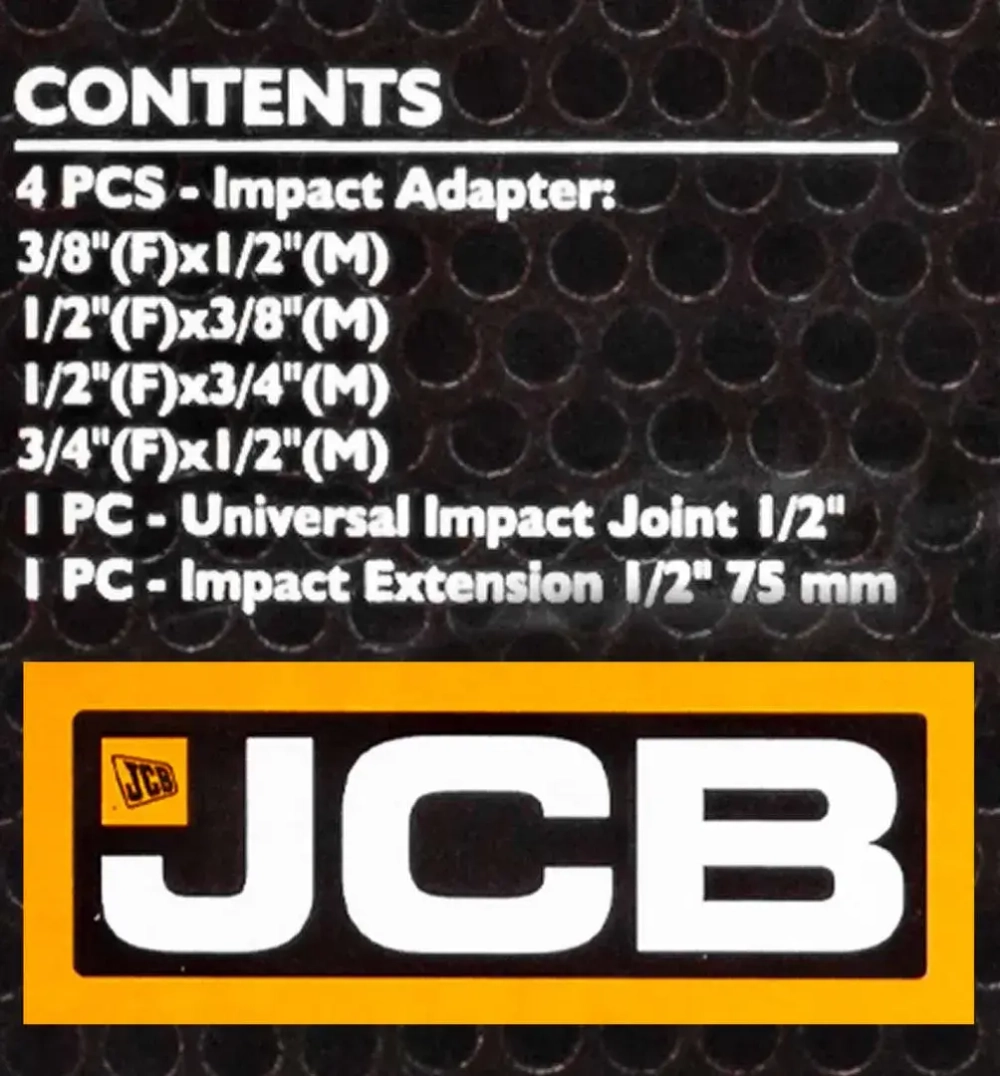 Адаптеры ударные, кардан ударный, удлинитель ударный, набор 6пр. JCB JCB-4068MPB