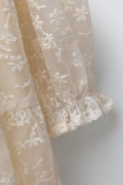 ZARA ПЛАТЬЕ С ВЫШИВКОЙ, ЭКРЮ