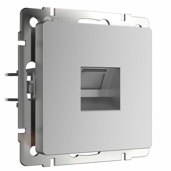 Розетка RJ45 Werkel серебряная 25913