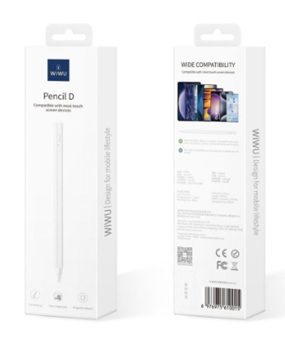 Стилус WIWU Pencil D Type-C универсальный (белый)