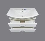 Тумба MISTY Балтика - 80 подвесная с 2 ящ. c умывальником