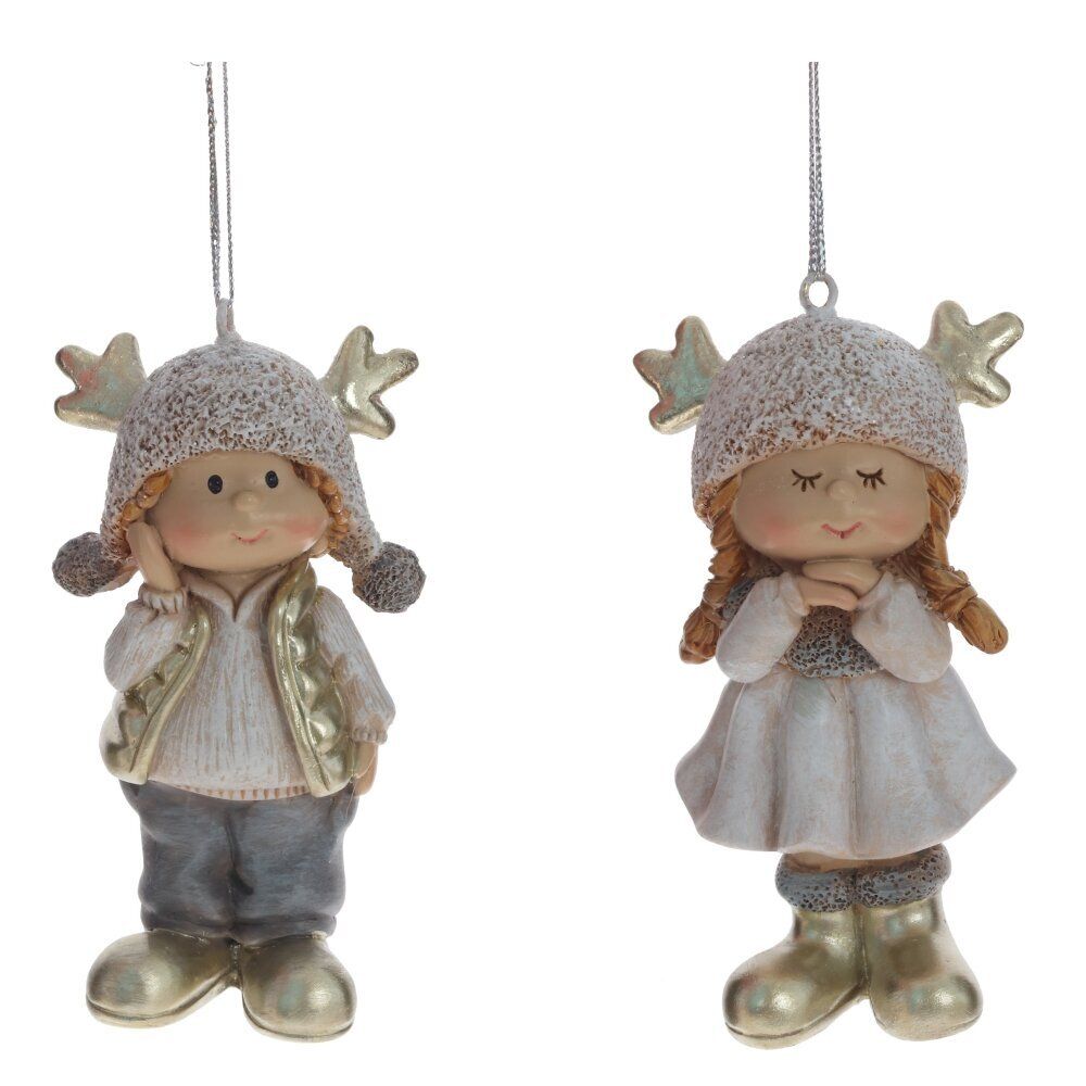 GAEM Изделие декоративное подвесное "Мальчик/Девочка", L5 W4 H9,5 см, 2в.