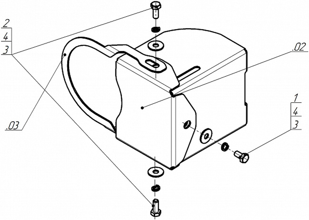 Защита Датчика. 2 мм, Сталь. для Mercedes Actros 2008-2016, Motodor.21205