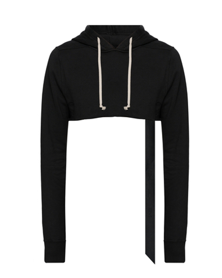 RICK OWENS DRKSHDW ХУДИ ЧЕРНАЯ МУЖСКАЯ УКОРОЧЕННАЯ