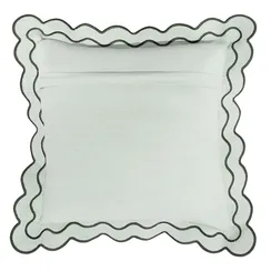 Чехол на подушку с контрастным кантом зеленого цвета из коллекции trendy ruffles, 40х40 см