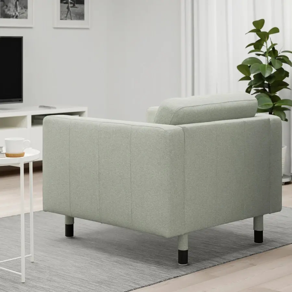 Кресло - IKEA LANDSKRONA, 89х89х78 см, салатовый, ЛАНДСКРУНА ИКЕА