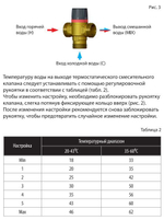 Клапан термостатический Wester, 3-ходовый 3/4, Kvs 1,6 20-43 ВР VTS3 (0-04-2050)