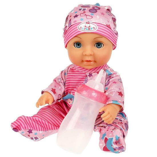 Пупс озвуч БАРТО А. Оленька 20см в боди, пьет, пис, закр гл, 30 песен, 3 акс КАРАПУЗ