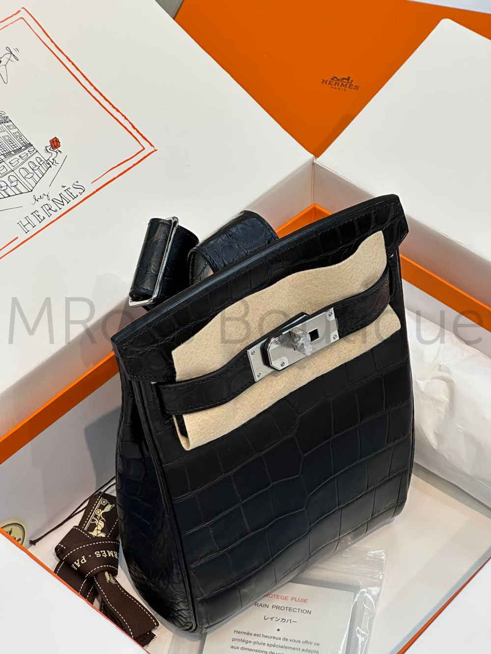 Мужская сумка Hermes Hac a Dos из крокодила