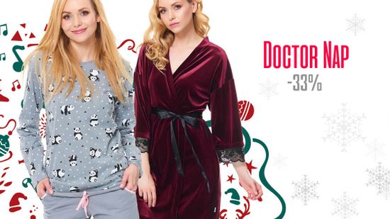 Скидка 33% на домашнюю одежду Doctor Nap 🎀