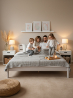 Кровать Мадейра 160х200 из массива сосны с основанием, белая