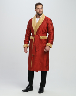 Халат жаккардовый со стеганным бархатом