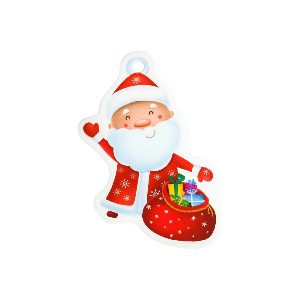 Шильдик на подарок Новый год «Дед мороз», 6,5 х8,2 см