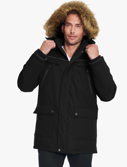 Мужская зимняя куртка (Черная) Т13