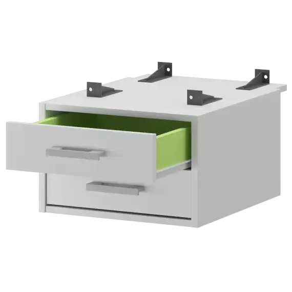 Тумба подвесная для столов на м/каркасе гл.730 мм АМТ2-02.73  432x546x296 Арго-М