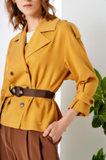 1751 Жакет женский (горчичный)