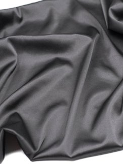 Атлас-стрейч бельевой, Италия, черный 170