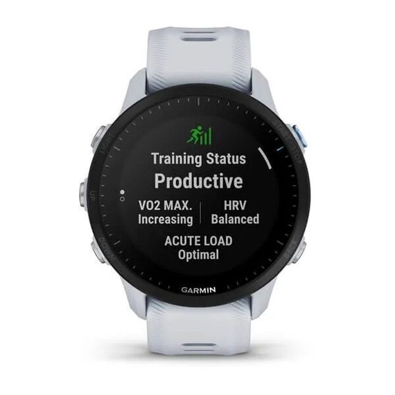 Garmin Forerunner 955 — спортивные умные часы с белым ремешком