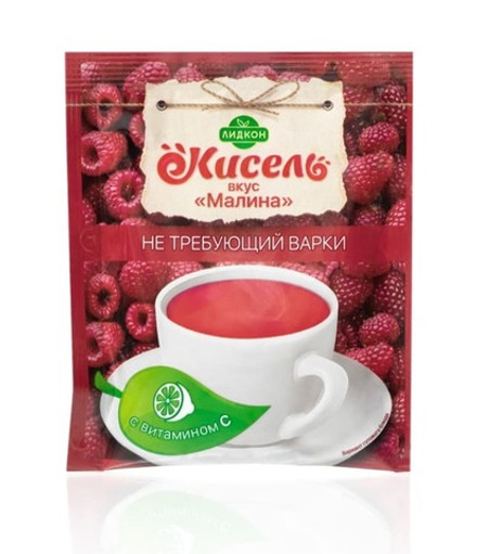Кисель "Малина" с витамином С 25г. Лидкон