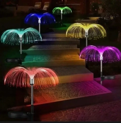 Светильник на солнечной батарее "МЕДУЗА" / Садовый фонарь уличный разноцветный / 2 штуки