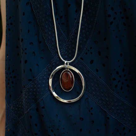 Колье Fiore Luna COFFE AGATE LN5146 BR/S