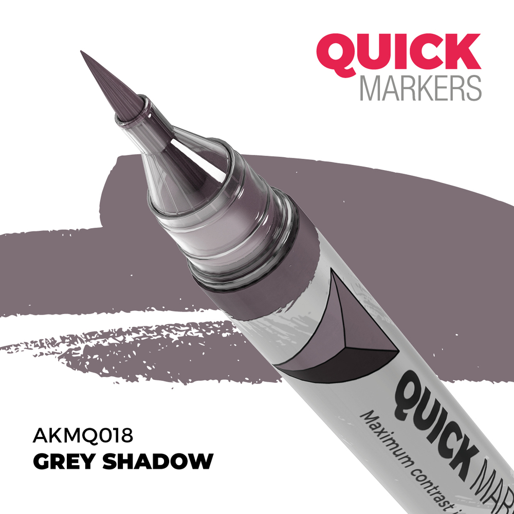 Акриловый маркер AK Interactive Quick Marker Grey Shadow